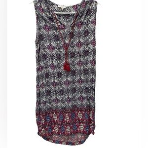 BeachLunchLounge Kayla tassel shift dress size medium boho summer beachy